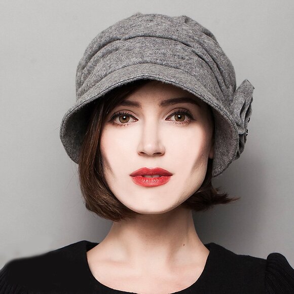 5128 ™ Women\'s Decorative Flowers Wool Beret main image 4